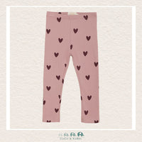 Creamie - Heart Leggings - Woodrose, CoCo & KaBri Children's Boutique