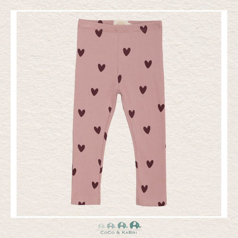 Creamie - Heart Leggings - Woodrose, CoCo & KaBri Children's Boutique