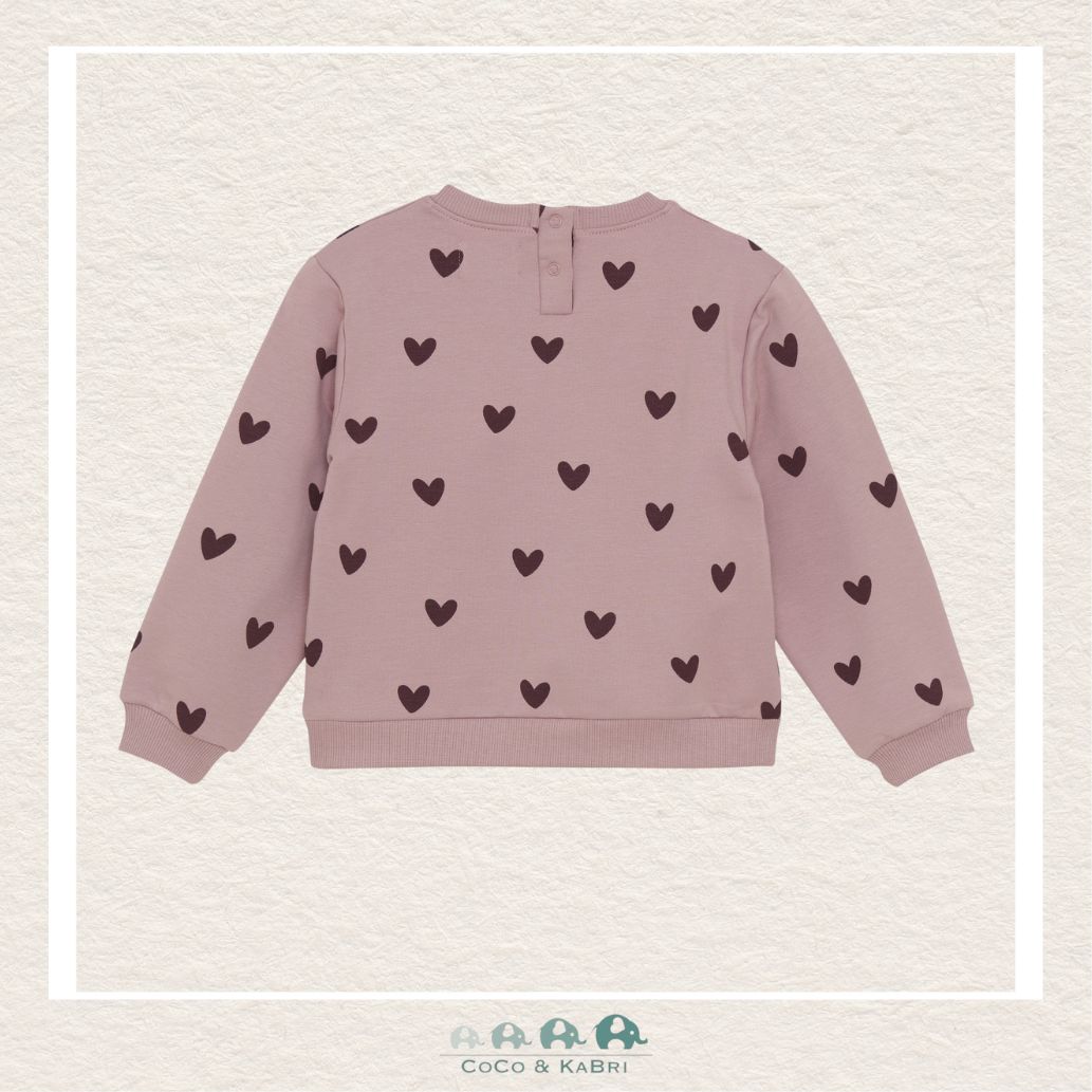 Creamie: Heart Sweatshirt - Woodrose, CoCo & KaBri Children's Boutique