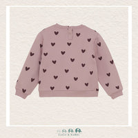 Creamie: Heart Sweatshirt - Woodrose, CoCo & KaBri Children's Boutique