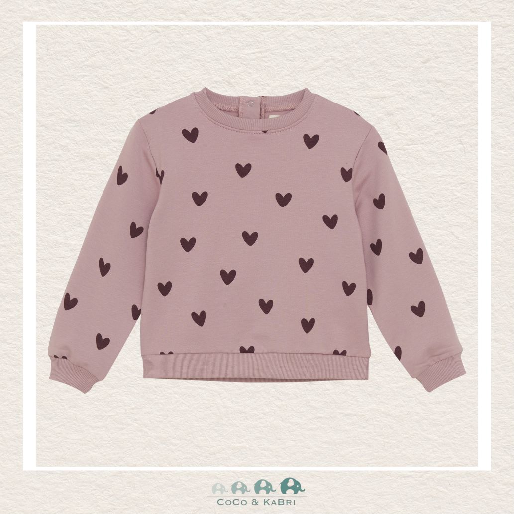 Creamie: Heart Sweatshirt - Woodrose, CoCo & KaBri Children's Boutique