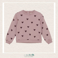 Creamie: Heart Sweatshirt - Woodrose, CoCo & KaBri Children's Boutique