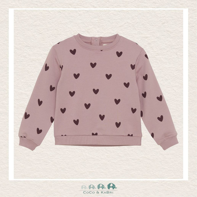Creamie: Heart Sweatshirt - Woodrose, CoCo & KaBri Children's Boutique