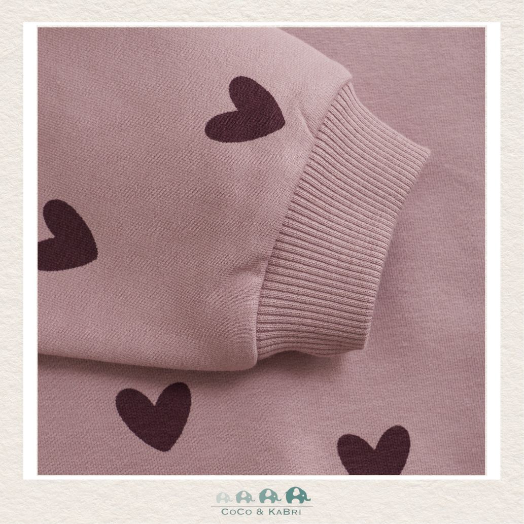 Creamie: Heart Sweatshirt - Woodrose, CoCo & KaBri Children's Boutique