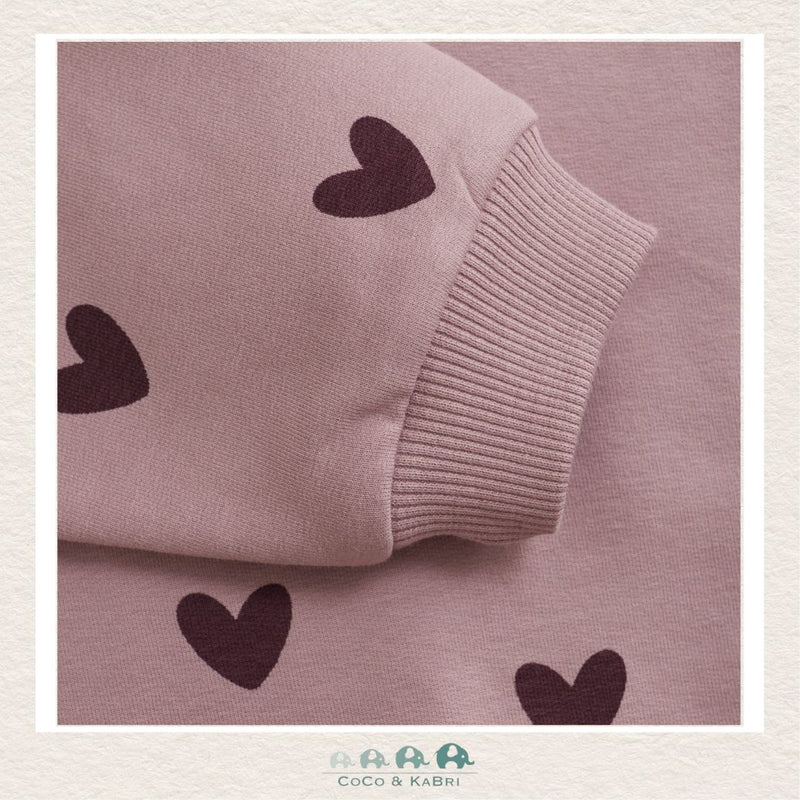 Creamie: Heart Sweatshirt - Woodrose, CoCo & KaBri Children's Boutique