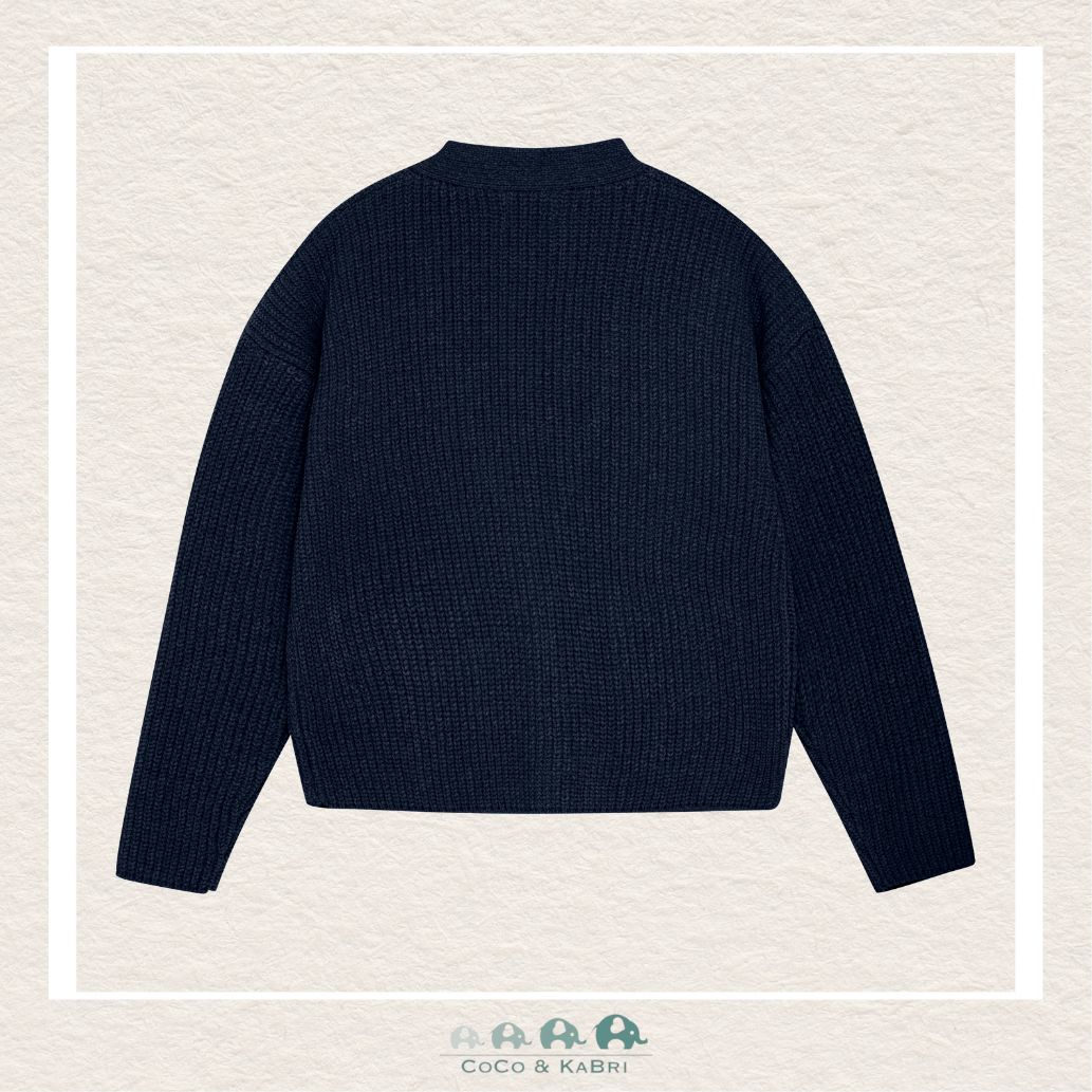 Creamie: Navy Knit Cardigan, CoCo & KaBri Children's Boutique