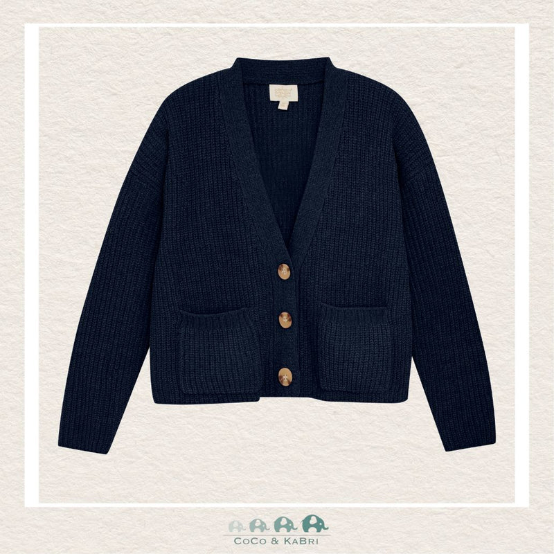 Creamie: Navy Knit Cardigan, CoCo & KaBri Children's Boutique