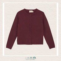 Creamie: Pointelle Cardigan - Vineyard Wine, CoCo & KaBri Children's Boutique