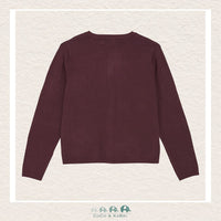 Creamie: Pointelle Cardigan - Vineyard Wine, CoCo & KaBri Children's Boutique