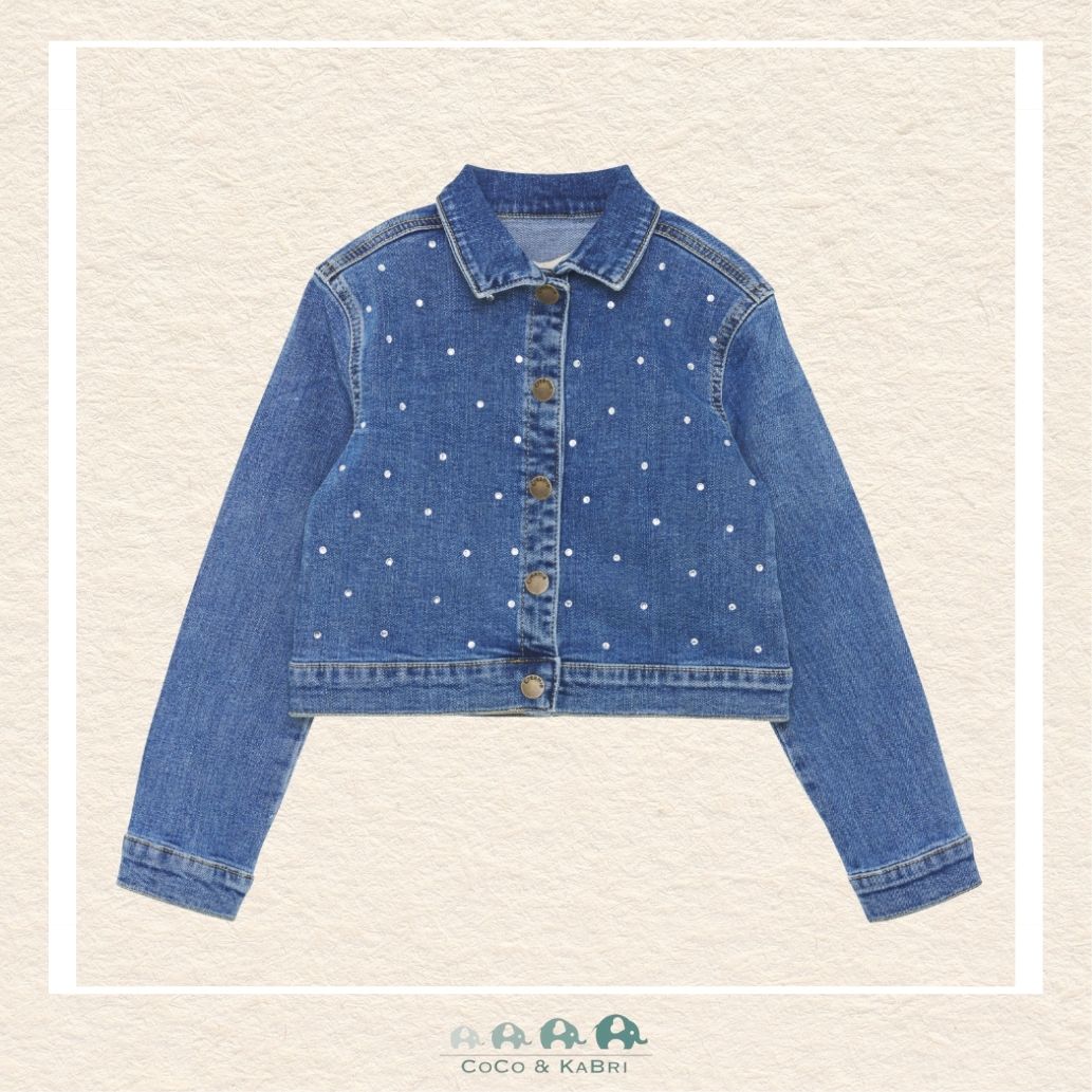 Creamie: Rhinestone Studded Denim Jacket, Front view