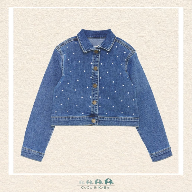 Creamie: Rhinestone Studded Denim Jacket, Front view