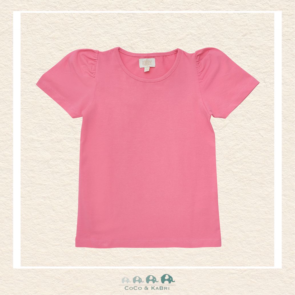 Creamie Girls Short Sleeve Shirt in a soft premium fabric featuring a comfortable fit - Dark Pink