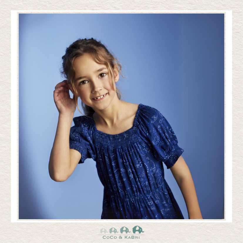 Creamie Twilight Blue Paisley Dress, CoCo & KaBri Children's Boutique