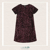 Creamie: Velour Sequin Dress - Vineyard Wine, CoCo & KaBri Children's Boutique