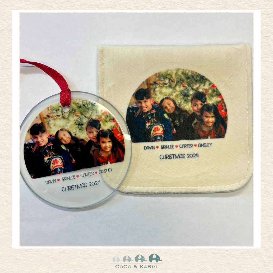 Custom Glass Ornament - With Your Photo (Made To Order), CoCo & KaBri Children's Boutique