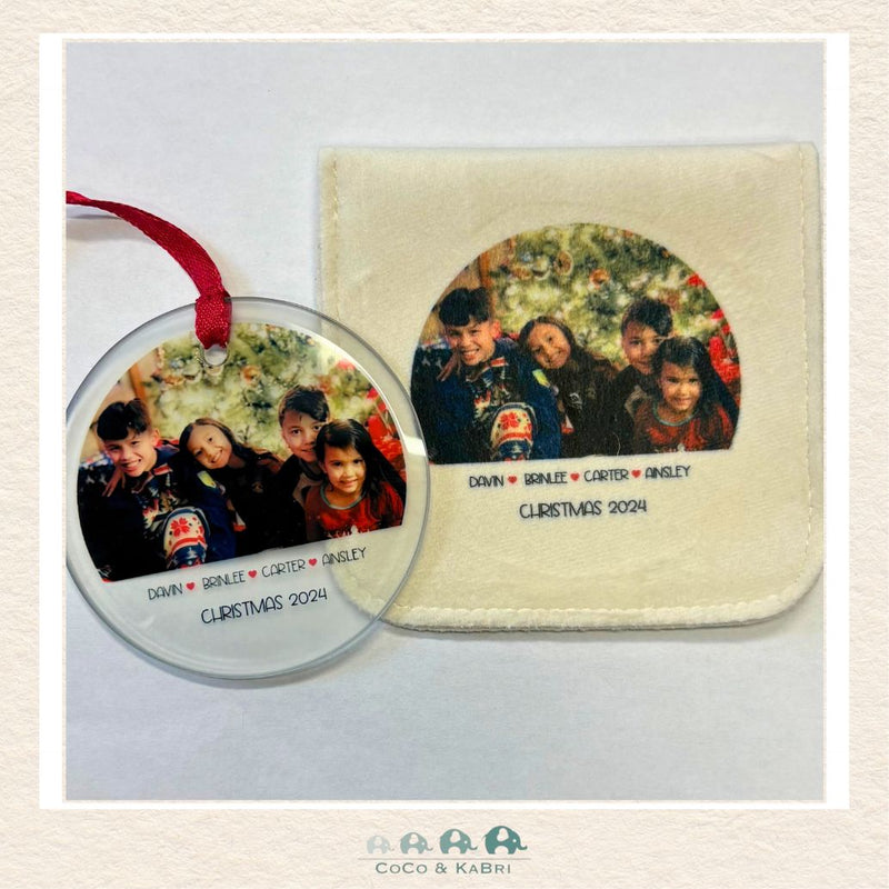 Custom Glass Ornament - With Your Photo (Made To Order), CoCo & KaBri Children's Boutique