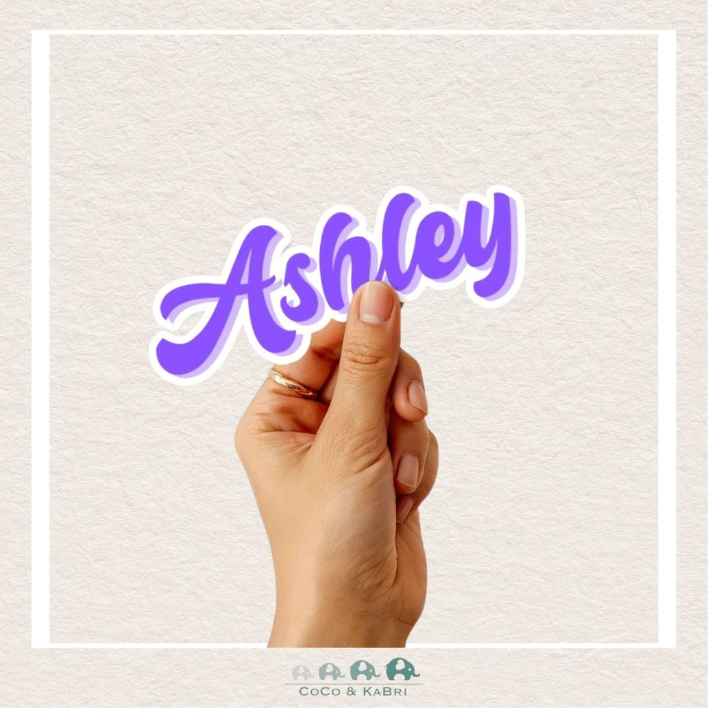 Custom Name Sticker - Bomber Filled Font, CoCo & KaBri Children's Boutique