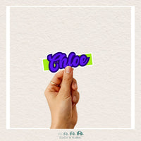 Custom Name Sticker - Bomber Outline Font, CoCo & KaBri Children's Boutique