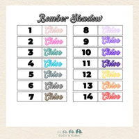 Custom Name Sticker - Bomber Shadow Font, CoCo & KaBri Children's Boutique