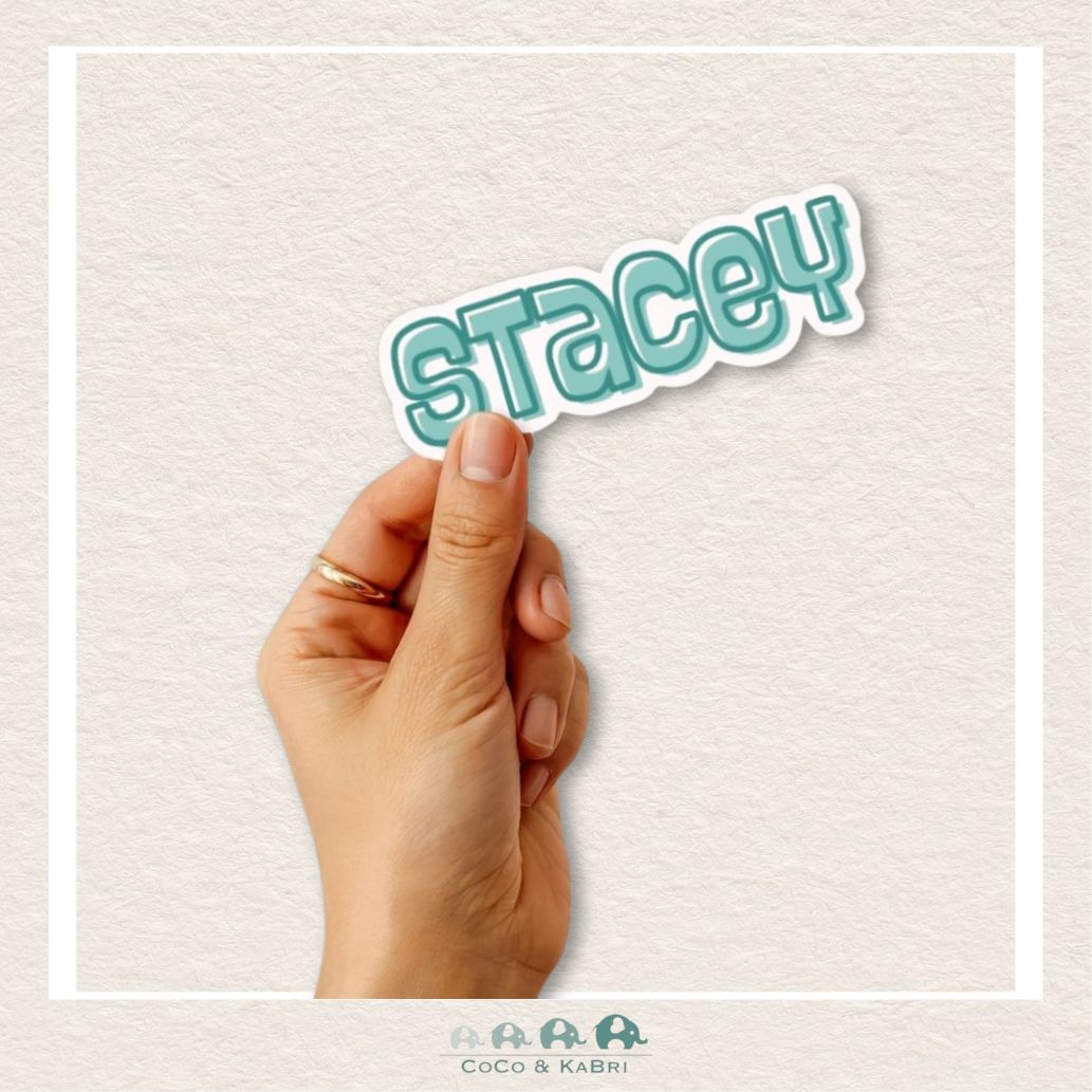 Custom Name Sticker - Swung Font - Offset, CoCo & KaBri Children's Boutique