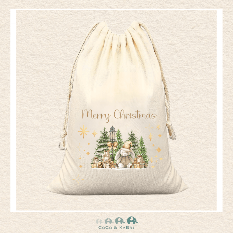 Custom Santa Sack - Gold Bunny Medium (Made To Order), CoCo & KaBri Children's Boutique