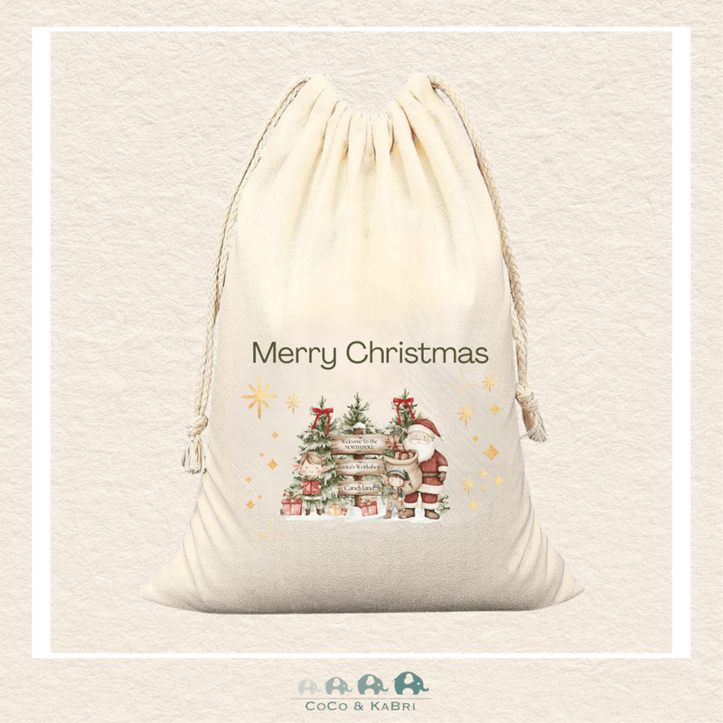 Custom Santa Sack - North Pole Medium (Made To Order), CoCo & KaBri Children's Boutique