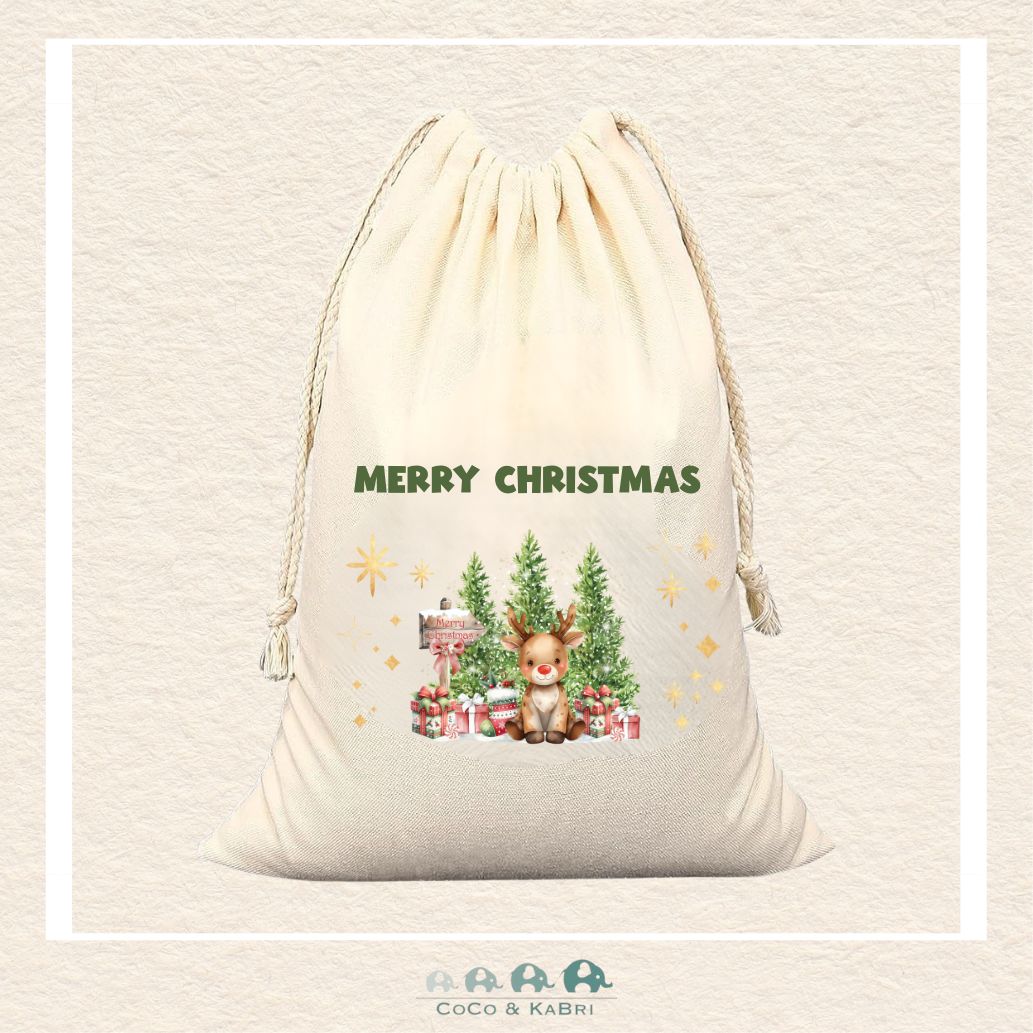 Custom Santa Sack - Rudolf Medium (Made To Order), CoCo & KaBri Children's Boutique