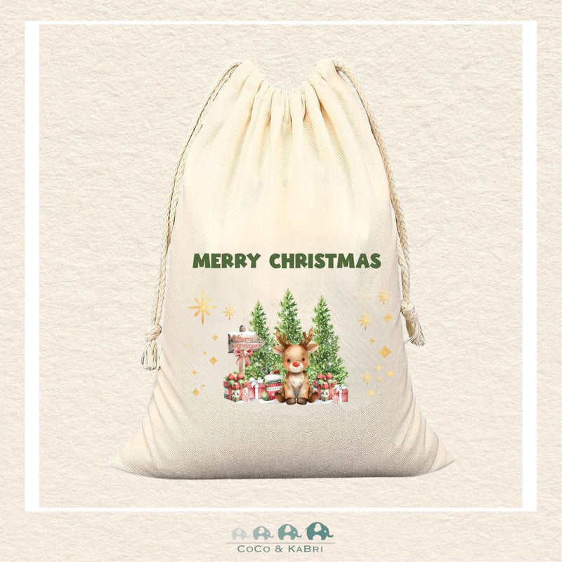 Custom Santa Sack - Rudolf Medium (Made To Order), CoCo & KaBri Children's Boutique