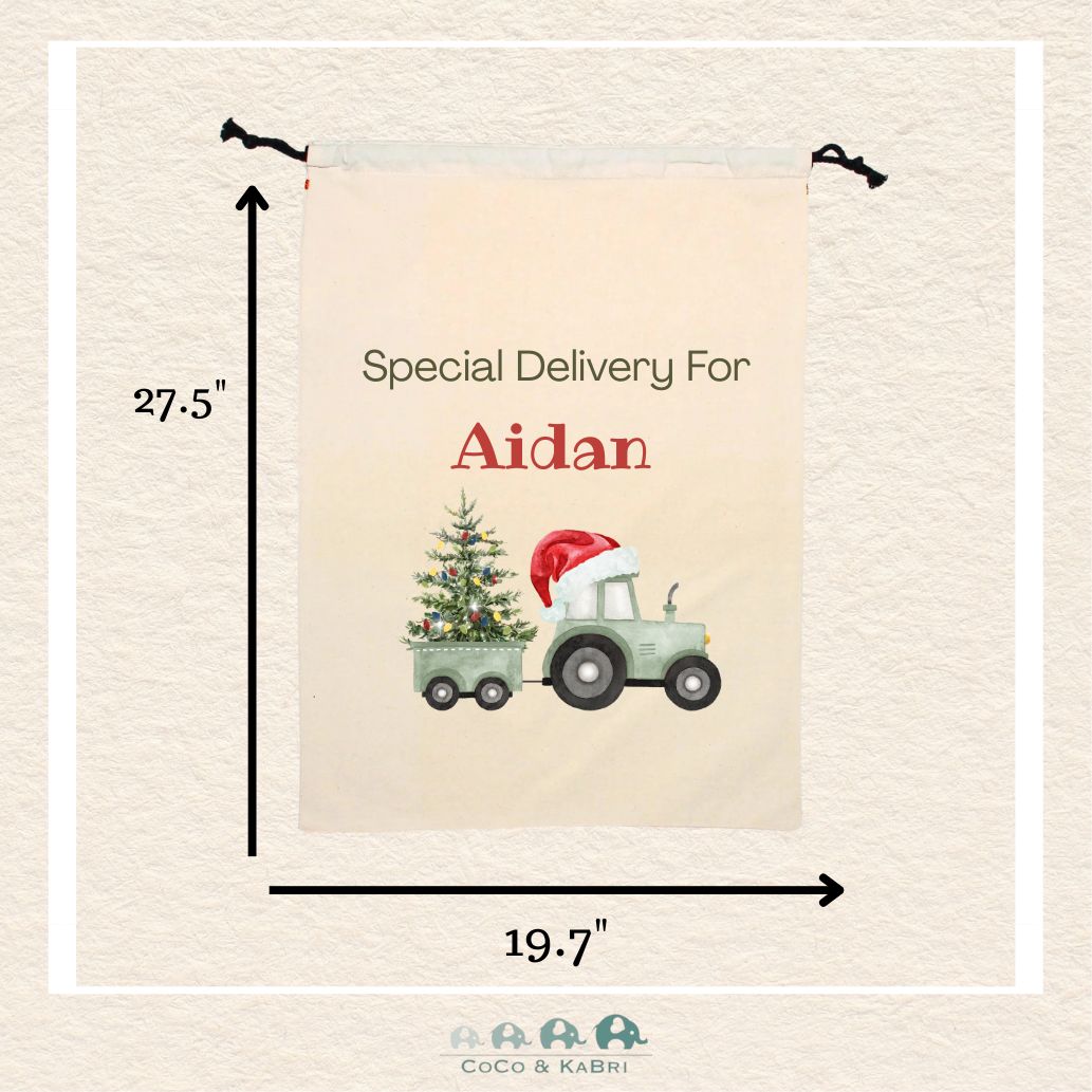 Custom Santa Sack - Tractor Large Bag (Made To Order), CoCo & KaBri Children's Boutique