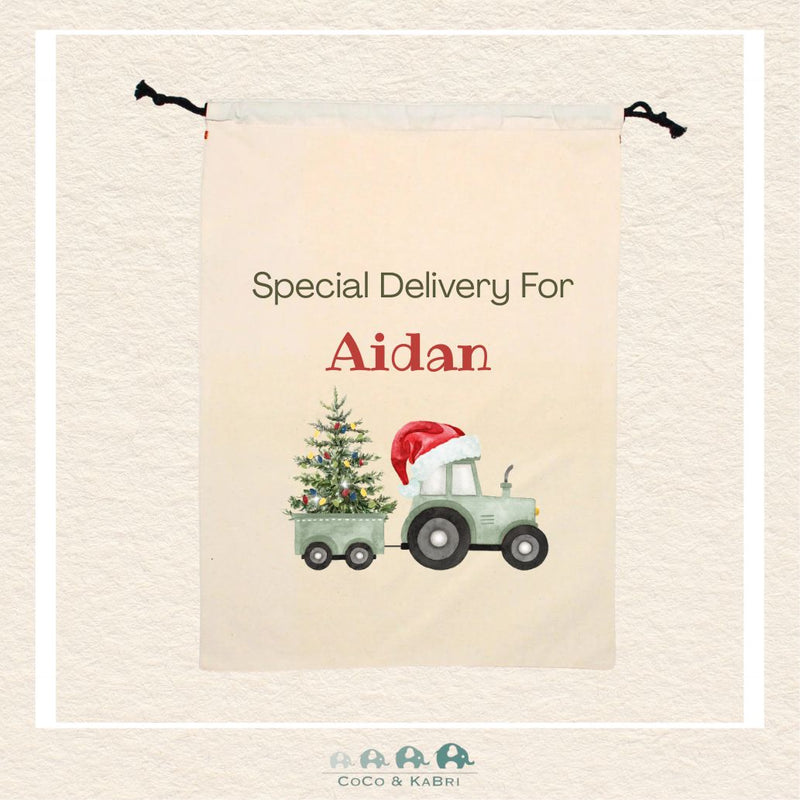 Custom Santa Sack - Tractor Large Bag (Made To Order), CoCo & KaBri Children's Boutique