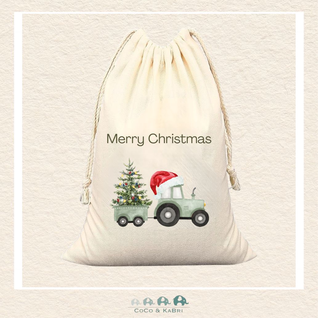 Custom Santa Sack - Tractor Medium Bag (Made To Order), CoCo & KaBri Children's Boutique