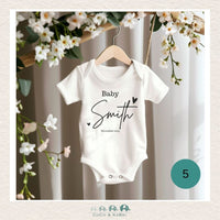 Customized Baby Announcement Diaper Shirt - White (Made to Order), CoCo & KaBri Children's Boutique