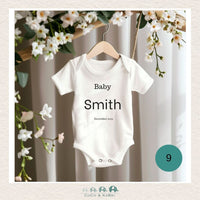 Customized Baby Announcement Diaper Shirt - White (Made to Order), CoCo & KaBri Children's Boutique