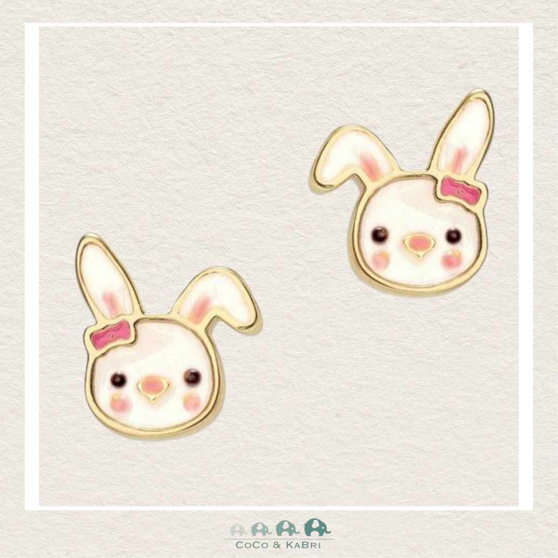 Cutie Studs - Bouncy Bunny Cutie Enamel Stud Earrings, CoCo & KaBri Children's Boutique