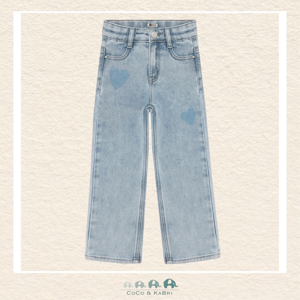 Daily 7: Girls Wide Leg Denim - Heart Pattern, CoCo & KaBri Children's Boutique, Brooks Alberta Canada