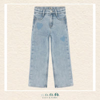 Daily 7: Girls Wide Leg Denim - Heart Pattern, CoCo & KaBri Children's Boutique, Brooks Alberta Canada