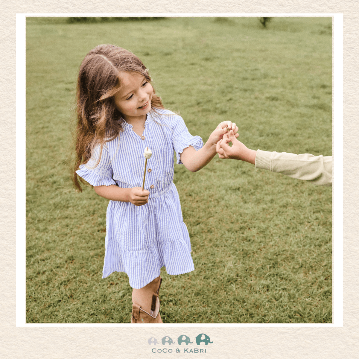 Daily 7 Striped Blue Dress, CoCo & KaBri Children's , Brooks Alberta Canada