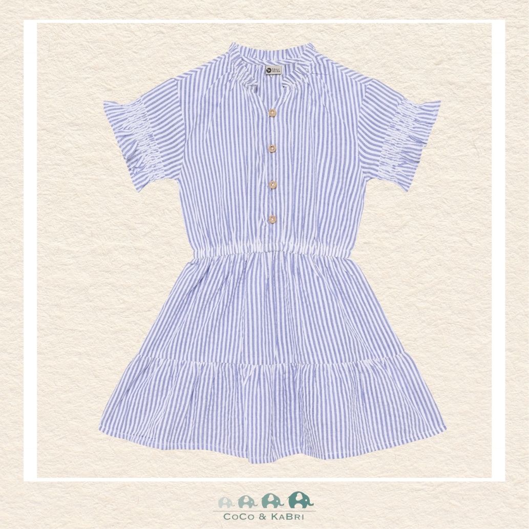 Daily 7 Striped Blue Dress, CoCo & KaBri Children's Boutique