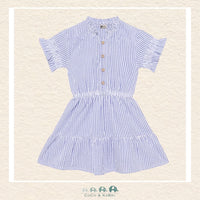 Daily 7 Striped Blue Dress, CoCo & KaBri Children's Boutique