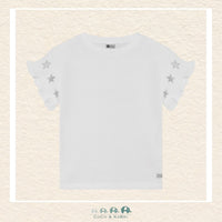 Daily 7: White Short Sleeve Top with Stars, CoCo & KaBri Children's Boutique