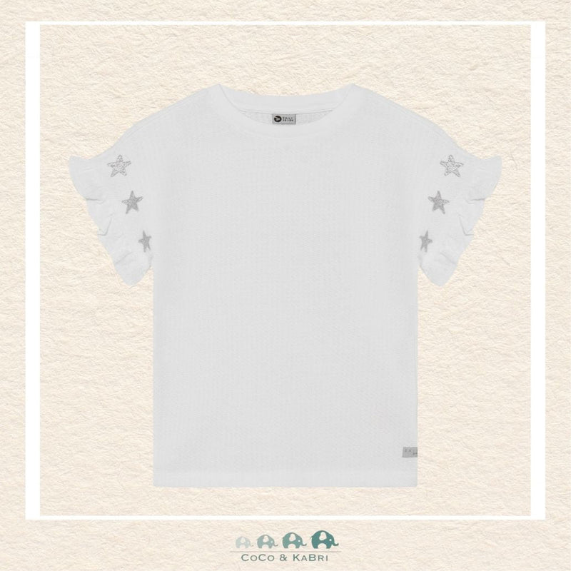 Daily 7: White Short Sleeve Top with Stars, CoCo & KaBri Children's Boutique