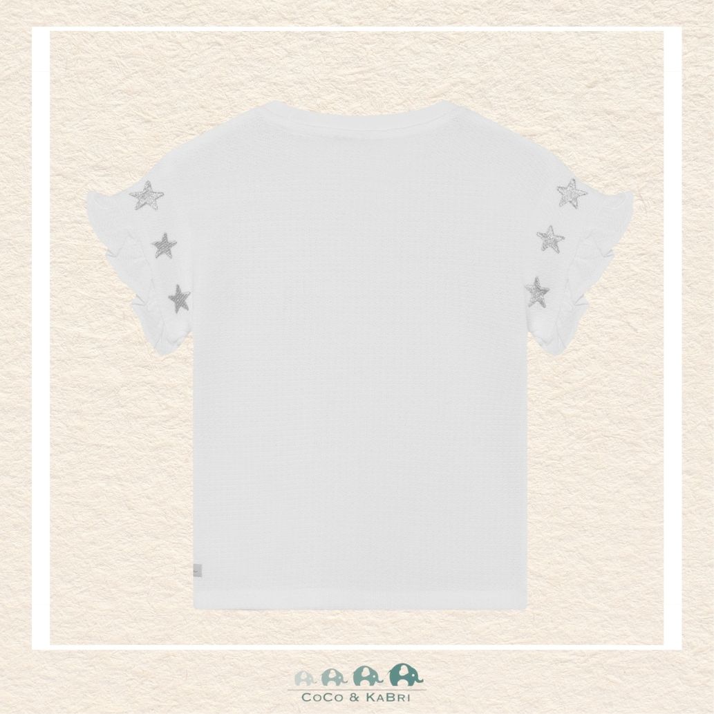 Daily 7: White Short Sleeve Top with Stars, CoCo & KaBri Children's Boutique