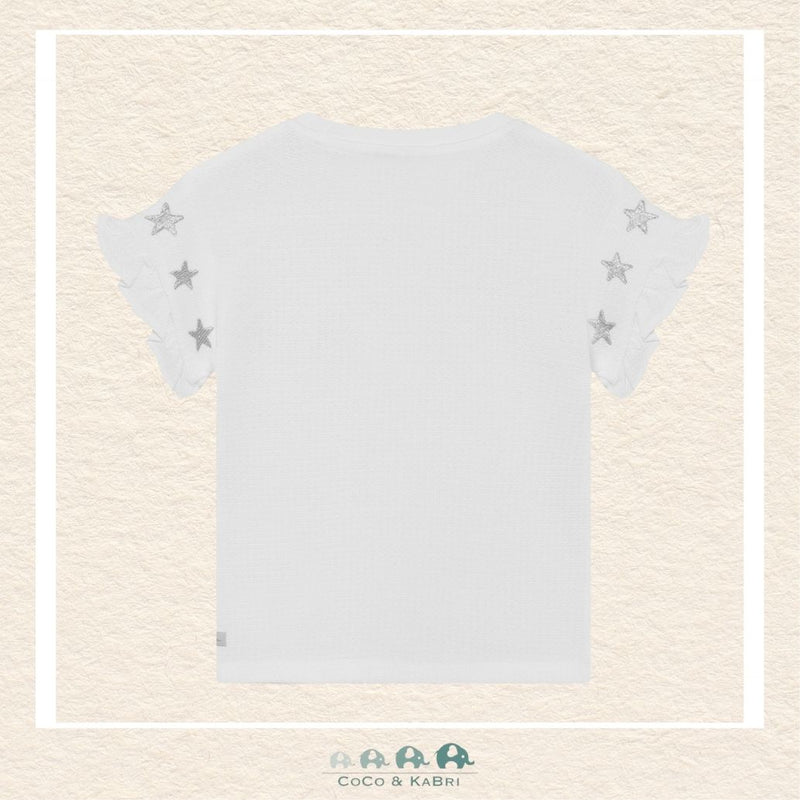 Daily 7: White Short Sleeve Top with Stars, CoCo & KaBri Children's Boutique
