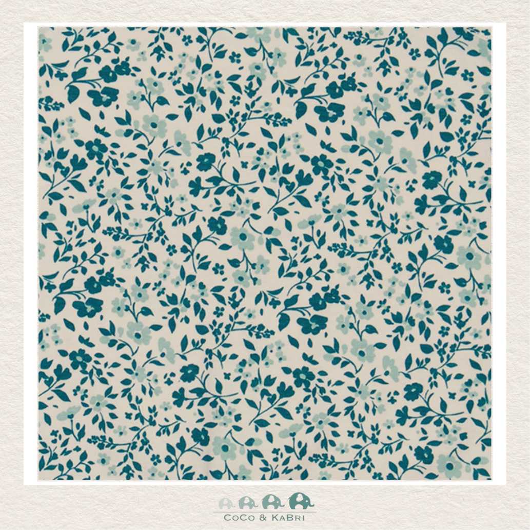 🇨🇦 Deux Par Deux Baby Girl Printed Ditsy Blue Romper, CoCo & KaBri Children's Boutique