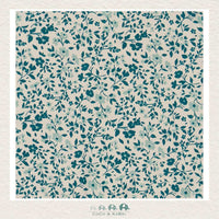 🇨🇦 Deux Par Deux Baby Girl Printed Ditsy Blue Romper, CoCo & KaBri Children's Boutique
