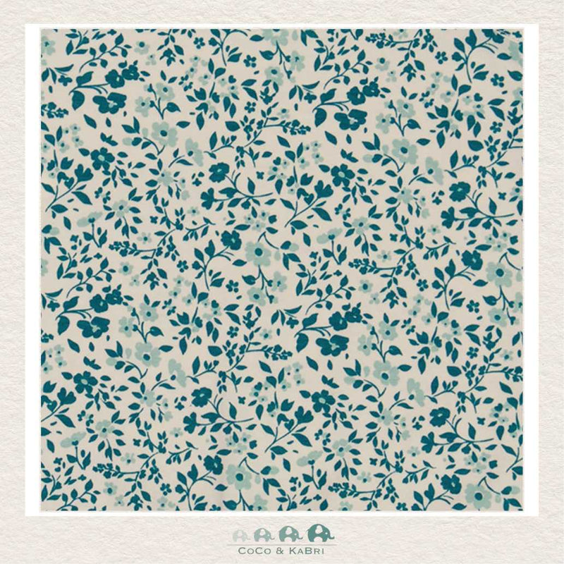 🇨🇦 Deux Par Deux Baby Girl Printed Ditsy Blue Romper, CoCo & KaBri Children's Boutique