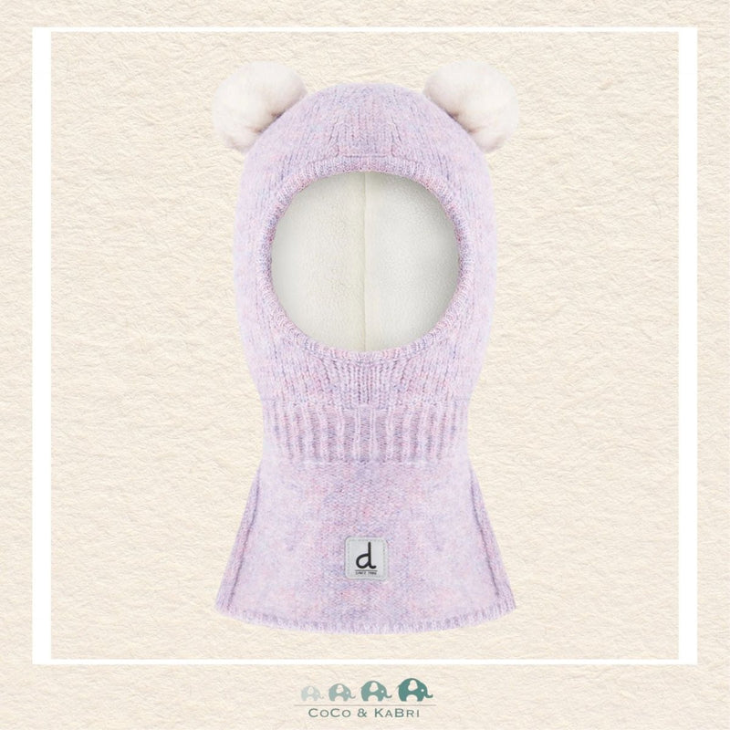 Deux par Deux Baby Knit Bear Balaclava Lavender 6/24m, CoCo & KaBri Children's Boutique, Brooks Alberta Canada