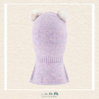 Deux par Deux Baby Knit Bear Balaclava Lavender 6/24m, CoCo & KaBri Children's Boutique, Brooks Alberta Canada