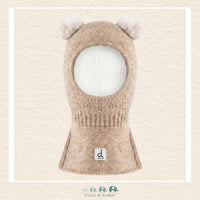 Deux Par Deux: Baby Knit Bear Balaclava Light Taupe 6/24m, CoCo & KaBri Children's Boutique, Brooks Alberta Canada