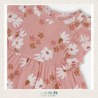 🇨🇦 Deux Par Deux Baby Muslin Tunic & Rib Leggings Set - Pink & White Flowers, CoCo & KaBri Children's Boutique